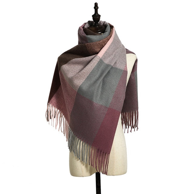 
                  
                    Women's Cashmere Plaid Scarf
                  
                