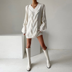 
                  
                    Women's Cable Knitted Oversized Sweater Dress
                  
                