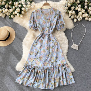 
                  
                    Women's Puff Sleeve Floral Print Beach Summer Dress
                  
                