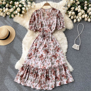 
                  
                    Women's Puff Sleeve Floral Print Beach Summer Dress
                  
                