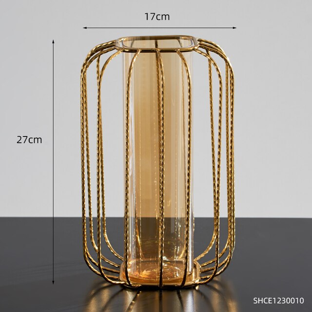 
                  
                    Hydroponics Golden Glass Vase
                  
                