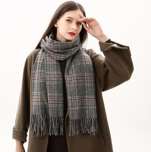 
                  
                    Luxury Plaid Winter Cashmere Women's Scarf
                  
                