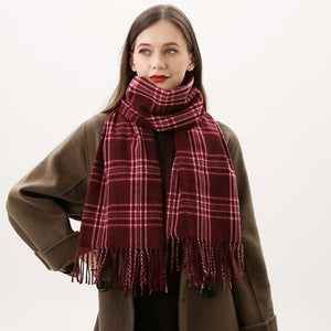 
                  
                    Luxury Plaid Winter Cashmere Women's Scarf
                  
                