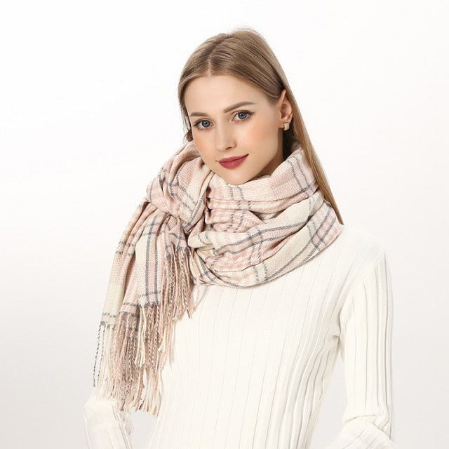 
                  
                    Luxury Plaid Winter Cashmere Women's Scarf
                  
                