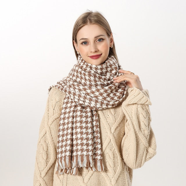 
                  
                    Luxury Plaid Winter Cashmere Women's Scarf
                  
                