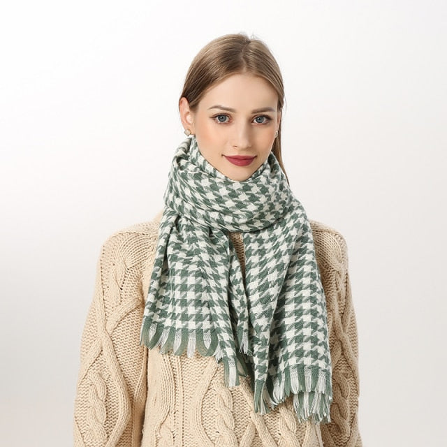 
                  
                    Luxury Plaid Winter Cashmere Women's Scarf
                  
                