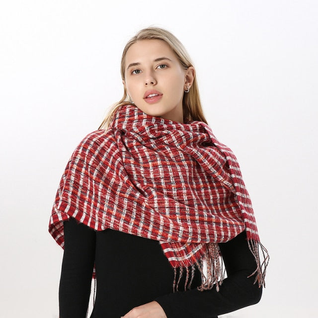 
                  
                    Luxury Plaid Winter Cashmere Women's Scarf
                  
                