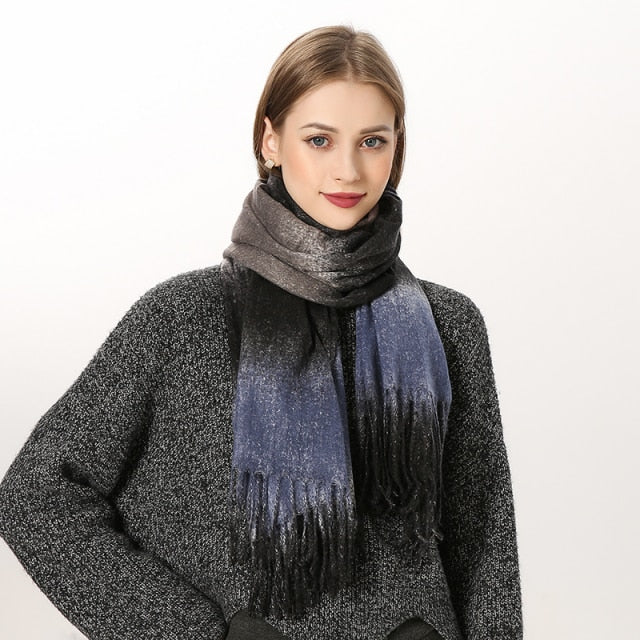 
                  
                    Luxury Plaid Winter Cashmere Women's Scarf
                  
                