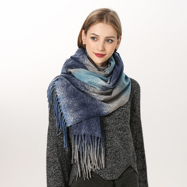 
                  
                    Luxury Plaid Winter Cashmere Women's Scarf
                  
                