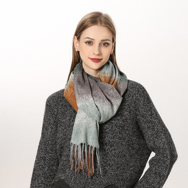 
                  
                    Luxury Plaid Winter Cashmere Women's Scarf
                  
                