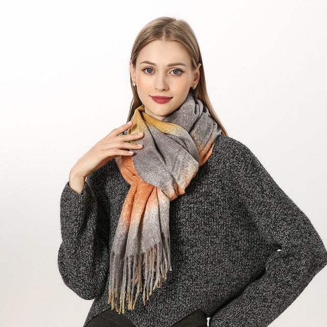 
                  
                    Luxury Plaid Winter Cashmere Women's Scarf
                  
                