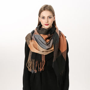 
                  
                    Luxury Plaid Winter Cashmere Women's Scarf
                  
                