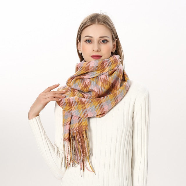 
                  
                    Luxury Plaid Winter Cashmere Women's Scarf
                  
                