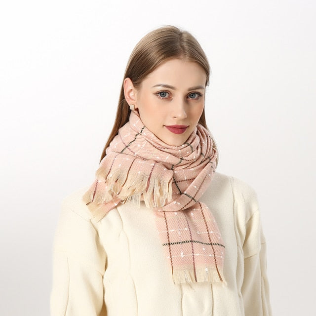 
                  
                    Luxury Plaid Winter Cashmere Women's Scarf
                  
                