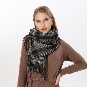 
                  
                    Luxury Plaid Winter Cashmere Women's Scarf
                  
                