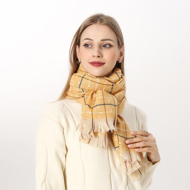 
                  
                    Luxury Plaid Winter Cashmere Women's Scarf
                  
                