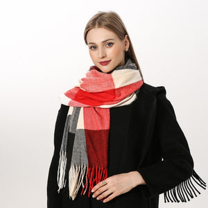 
                  
                    Luxury Plaid Winter Cashmere Women's Scarf
                  
                